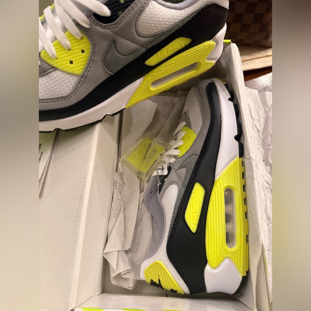 Nike Air Max Gray and Neon Yellow Men's Shoes